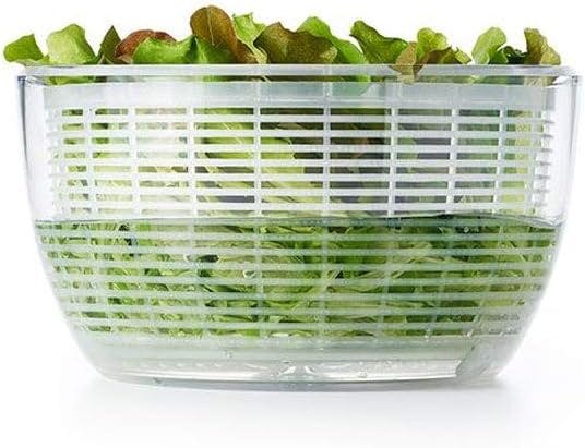 Clear & White 6.22 Qt Easy-Use Award-Winning Salad Spinner