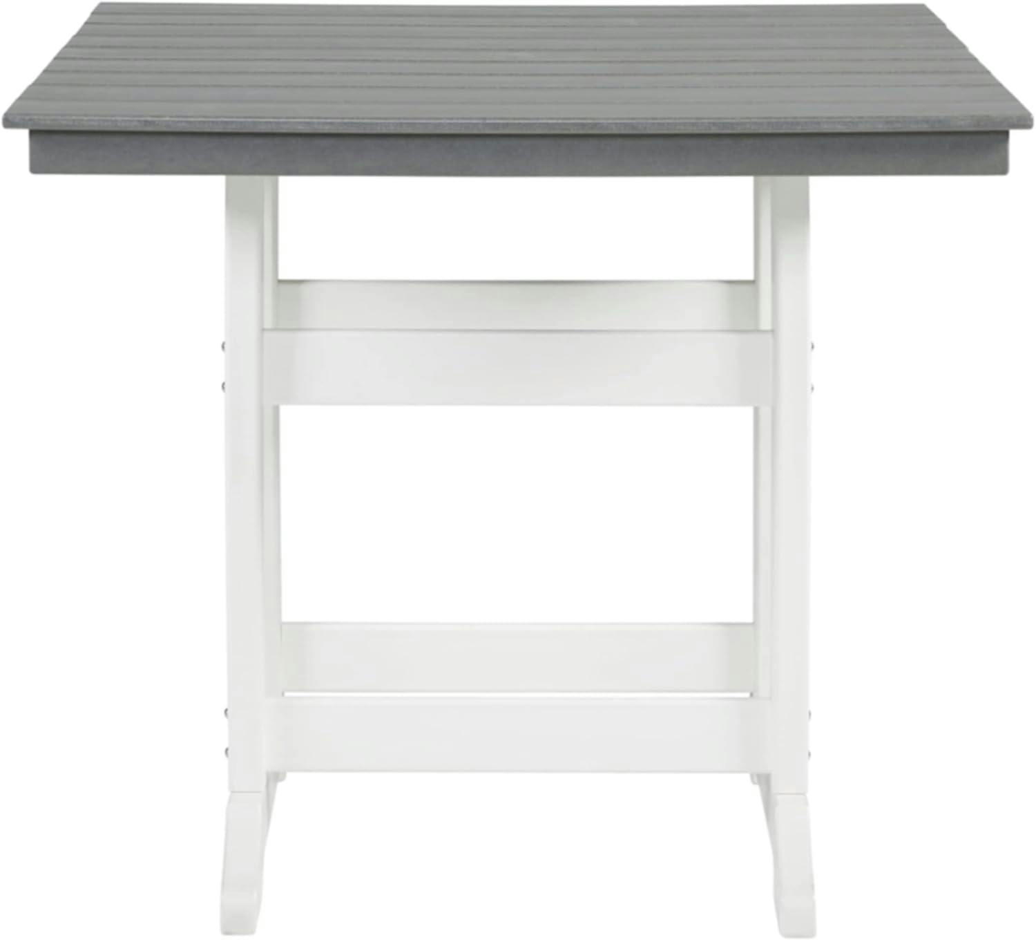 Transville 42" Two-Tone Gray and White Counter Height Outdoor Dining Table