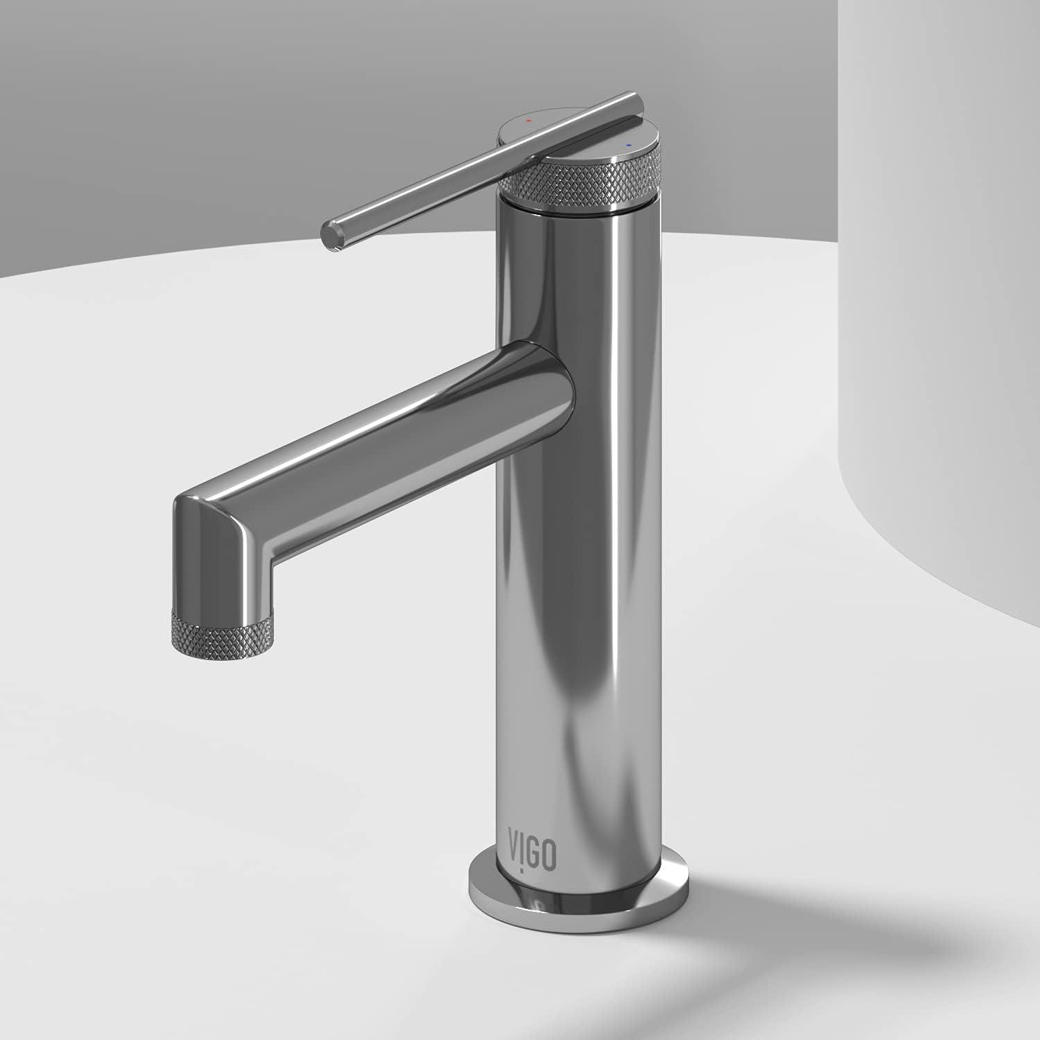 VIGO Sterling 7" High Chrome Single-Handle Bathroom Faucet