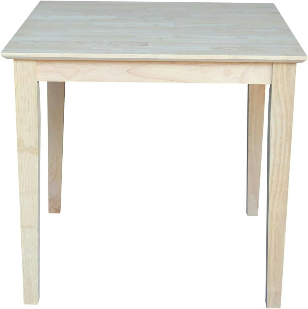 Elegant Solid Wood Extendable Square Dining Table in Natural Finish