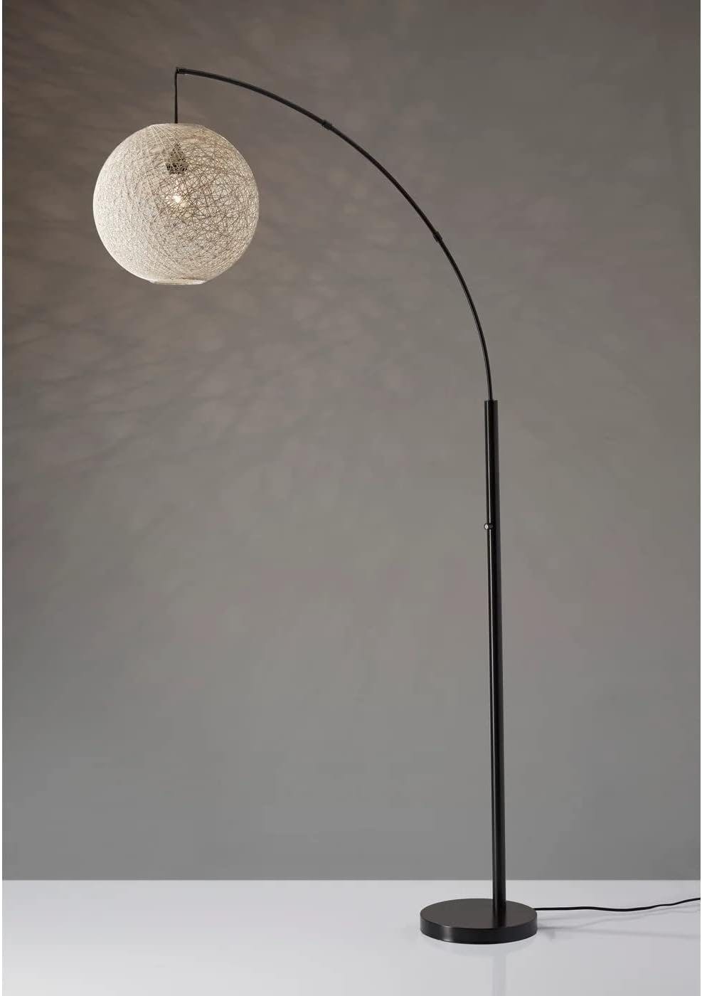 Cristobal 76.5" Natural/Bronze Arched Floor Lamp