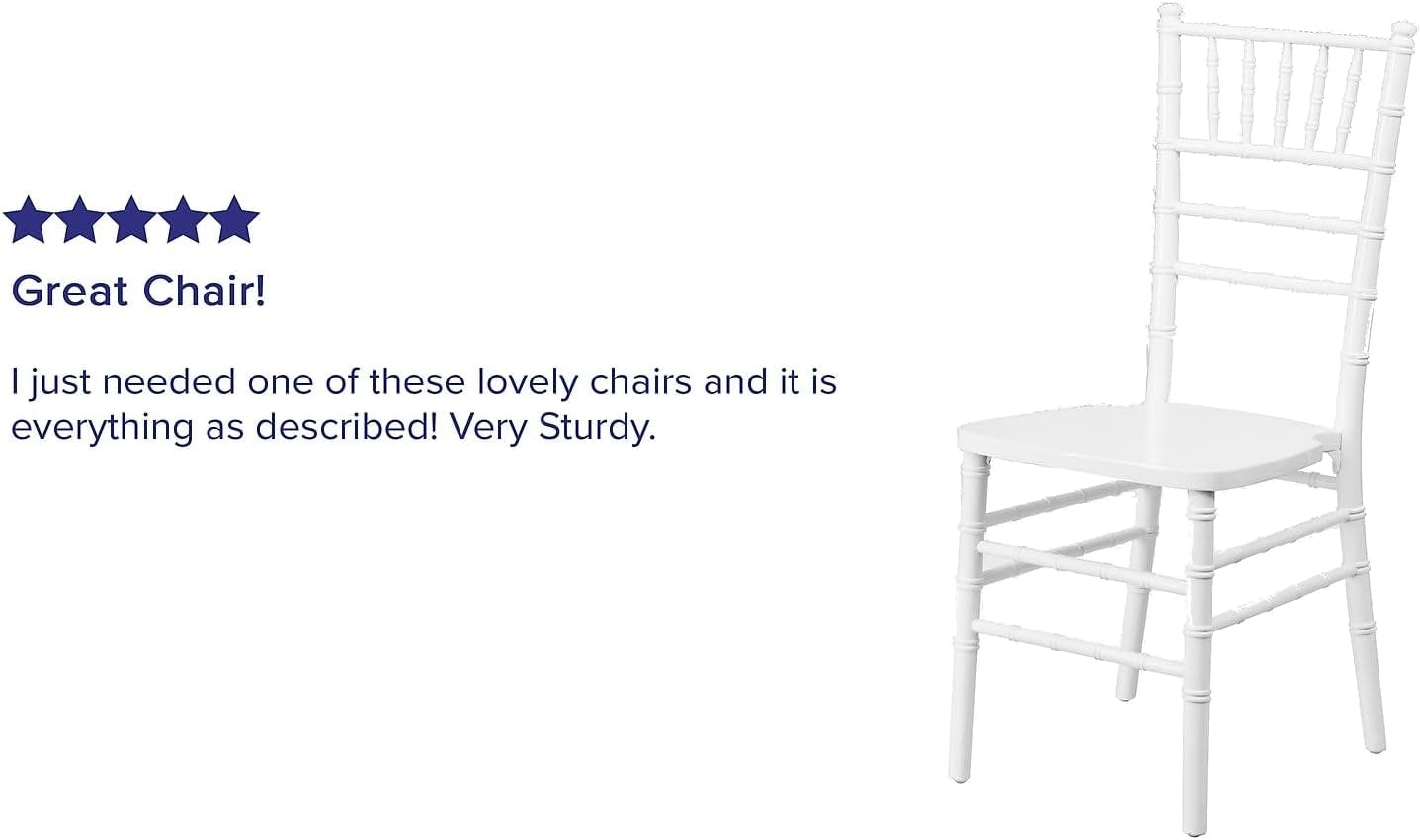 Elegant White Wood Chiavari Banquet Chair