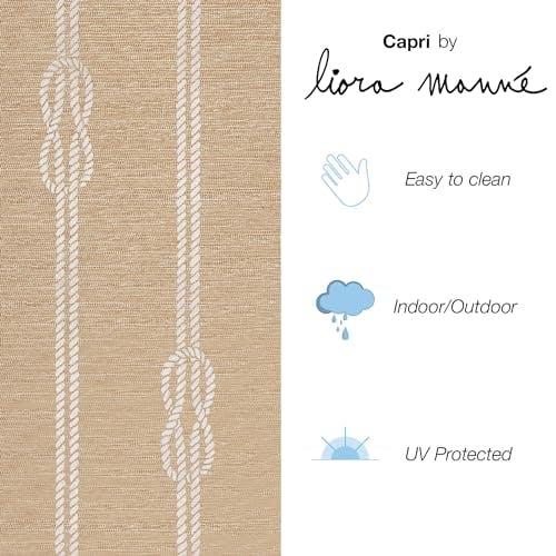 Capri Ropes Hand-Tufted Indoor/Outdoor Beige & White Rug