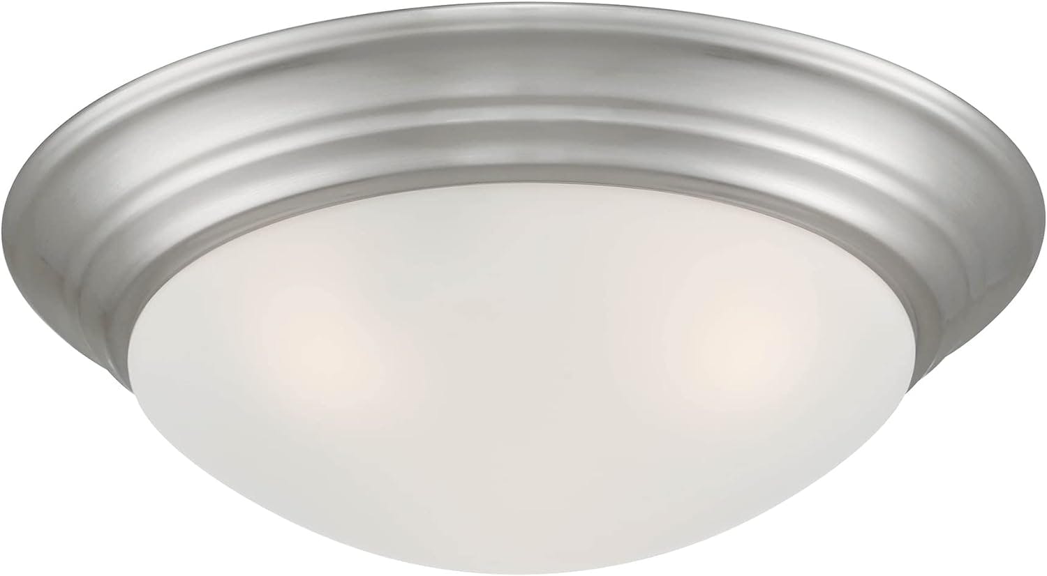 Tap Collection Brushed Nickel 3-Light Flush Mount for Indoor/Outdoor