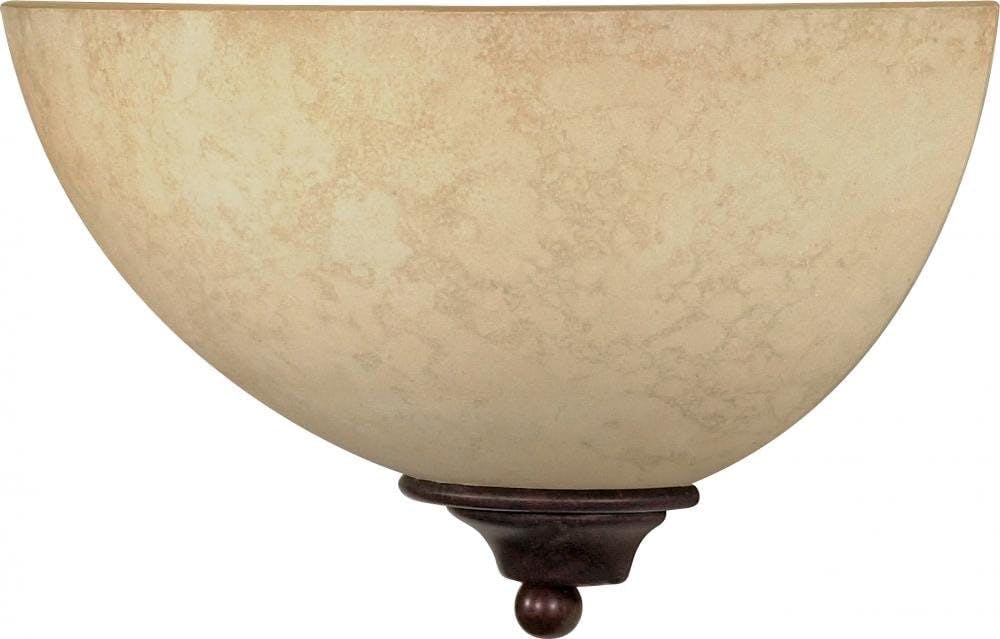 Old Bronze Tuscan Suede Glass Wall Sconce, 7x12 Inches