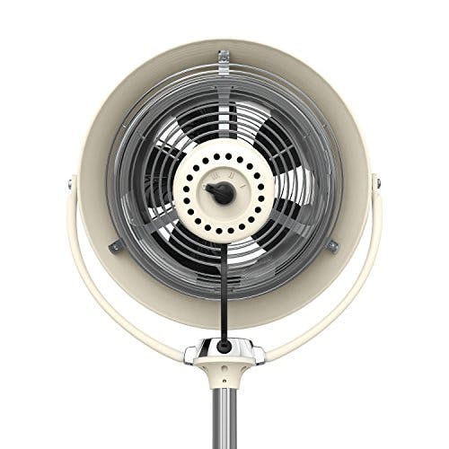 Vintage White Adjustable Metal Cooling Fan with Three Speed Settings