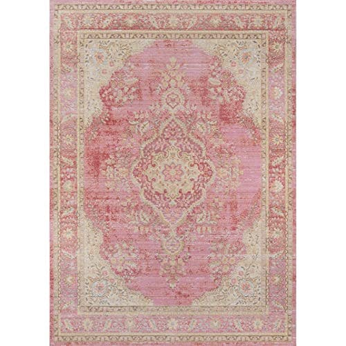 Periwinkle Elegance 9'3" x 11'10" Synthetic Easy-Care Area Rug