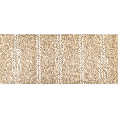 Capri Ropes Hand-Tufted Indoor/Outdoor Beige & White Rug