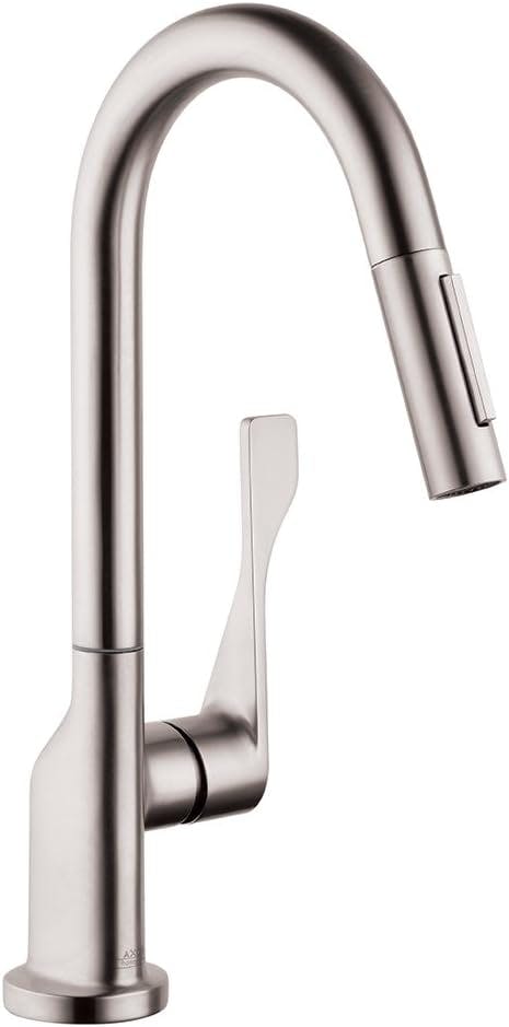 Modern Chrome Pull-Down Kitchen Faucet with 360° Swivel Spout