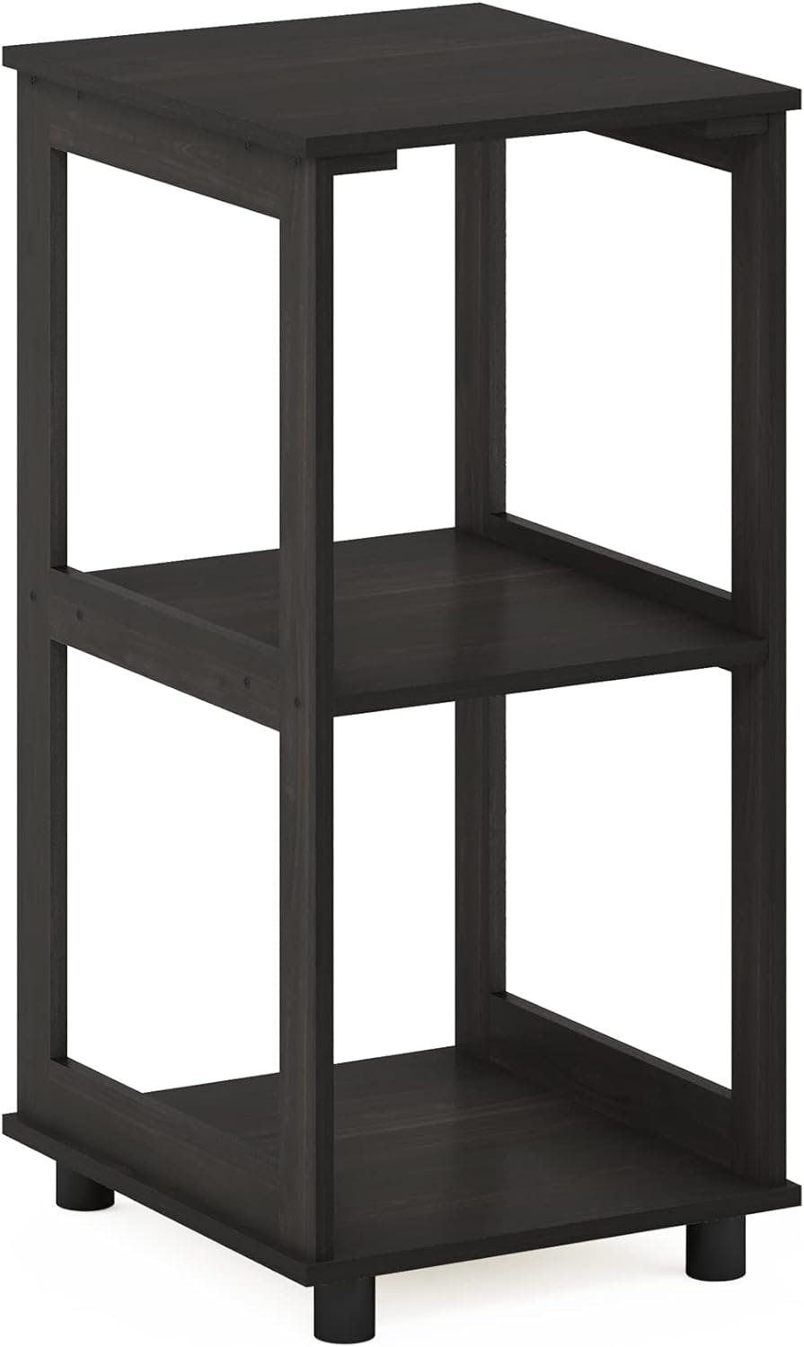 Espresso Composite Wood 2-Tier Tall End Table