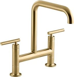 Purist® Two-Hole Deck-Mount Bridge Kitchen Sink Faucet With 8-3/8-In Spout