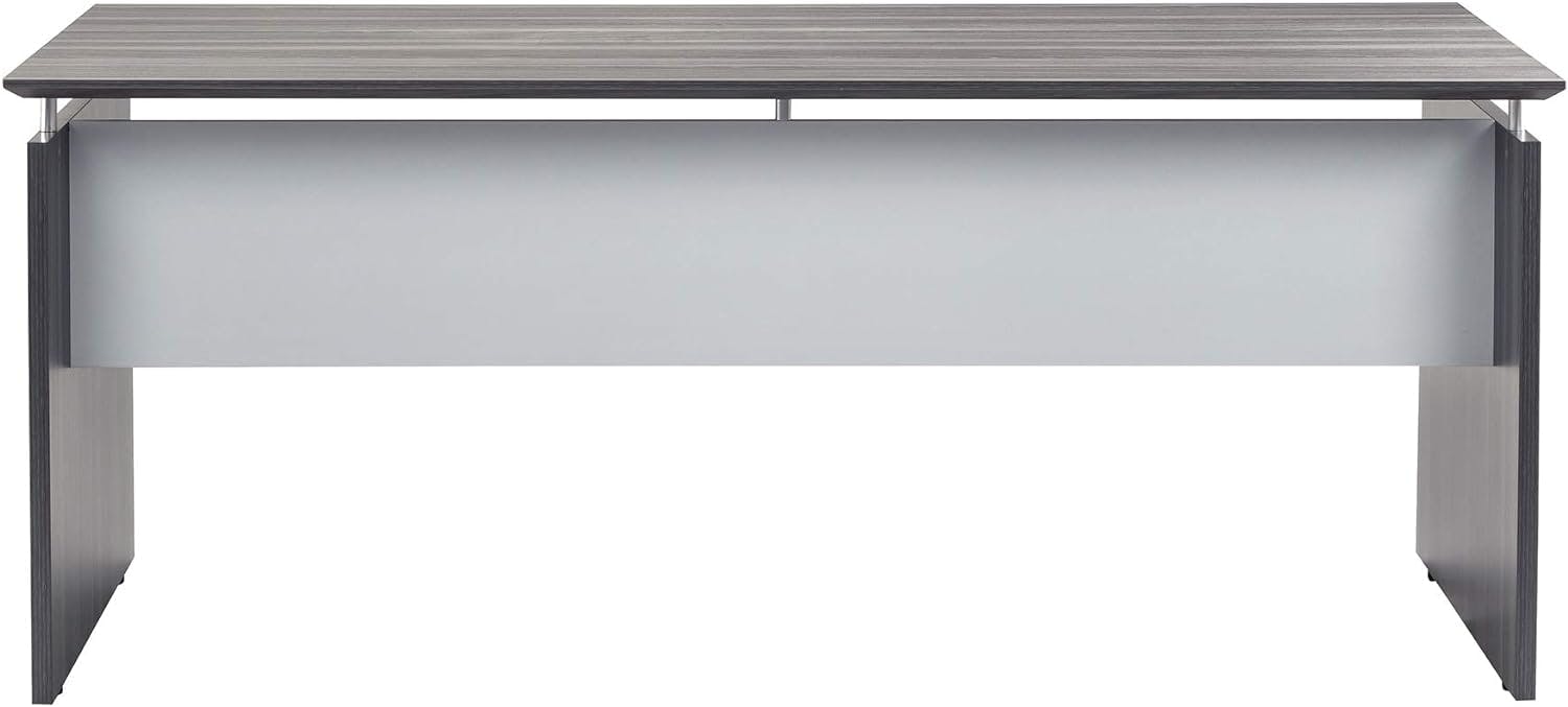 Medina Executive 63" Gray Steel Laminate Straight Desk