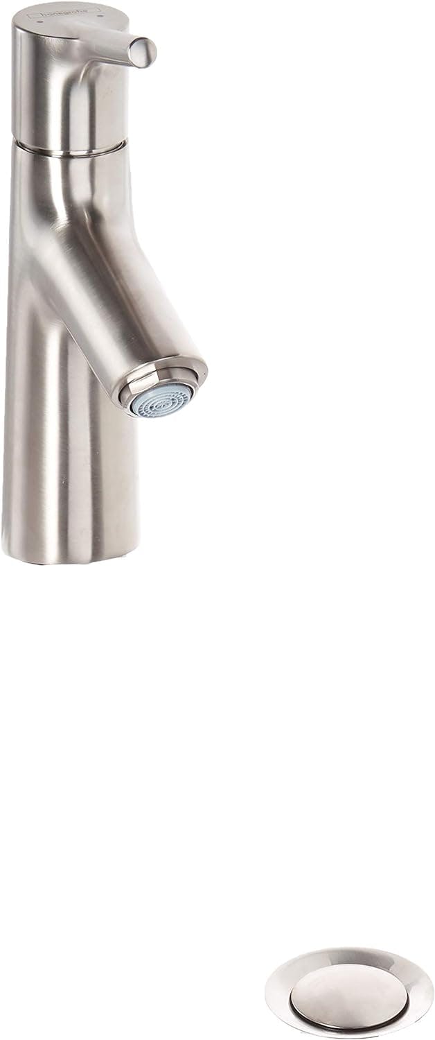 Talis S Premium 7-inch Brushed Nickel Bathroom Faucet with Drain Assembly