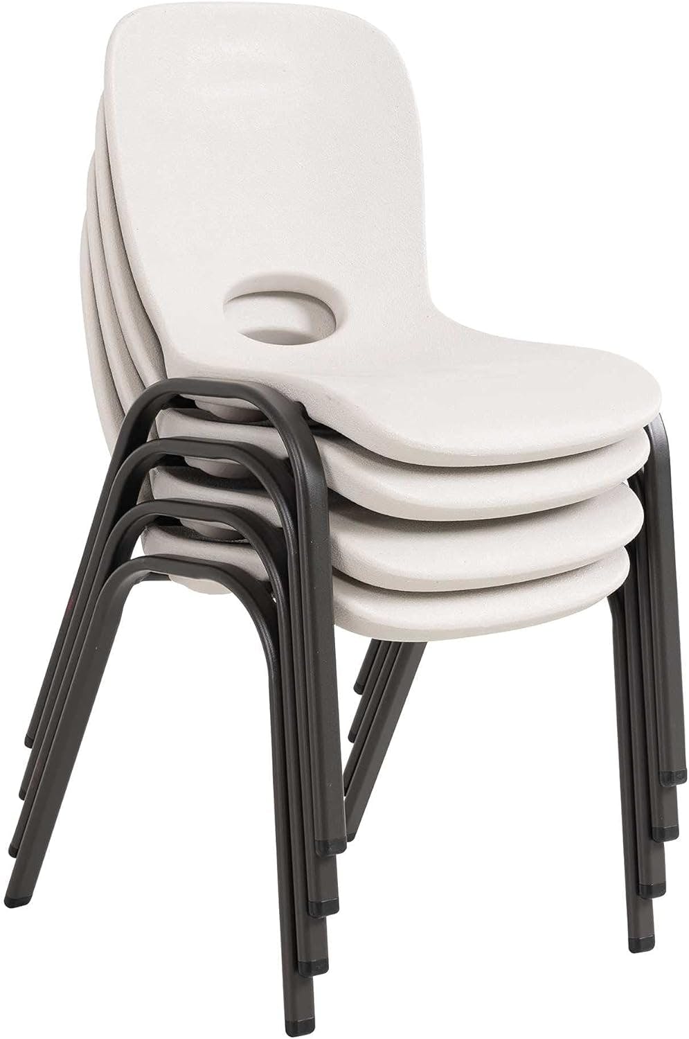 Almond Polyethylene Stackable School Chair for Kids