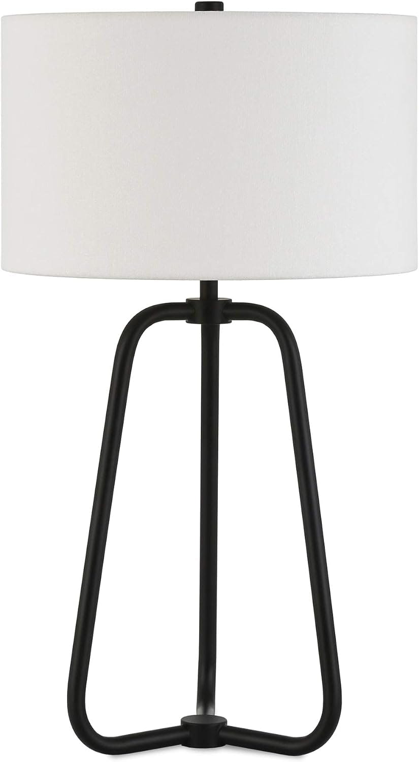 Marduk 25.5" Blackened Bronze Table Lamp with Linen Shade