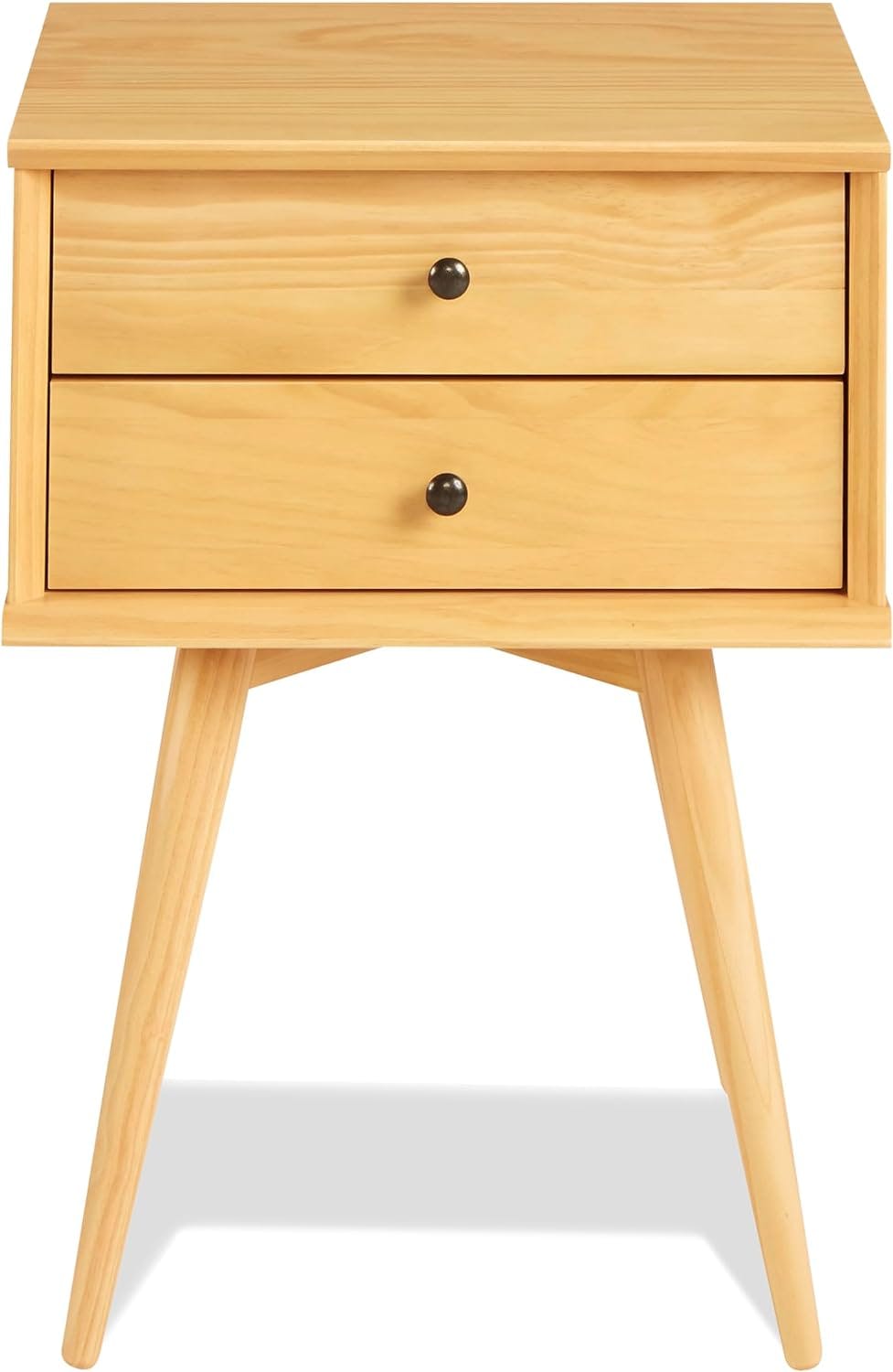 Grady 24" Scandinavian Oak 2-Drawer Solid Wood Nightstand