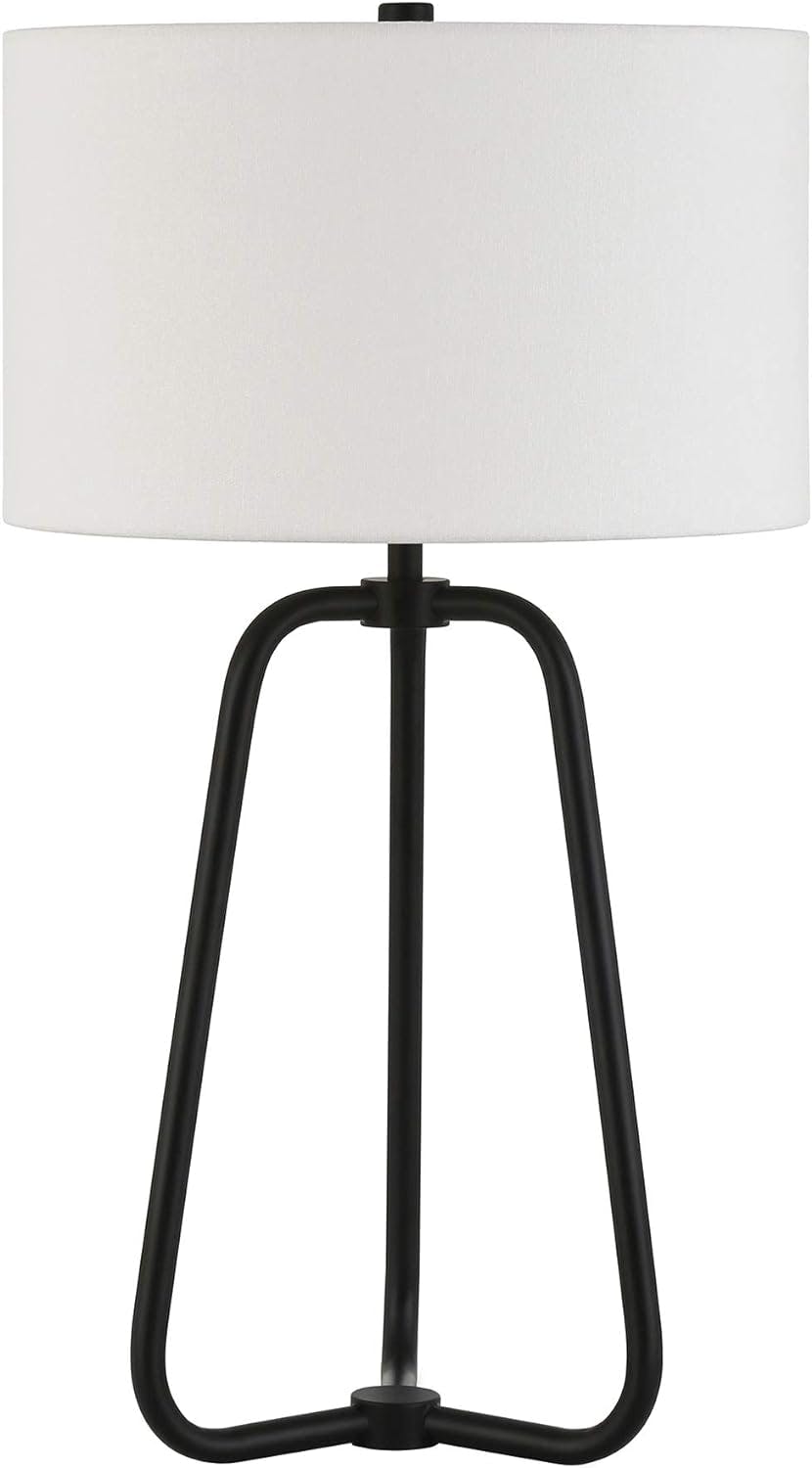 Marduk 25.5" Blackened Bronze Table Lamp with Linen Shade