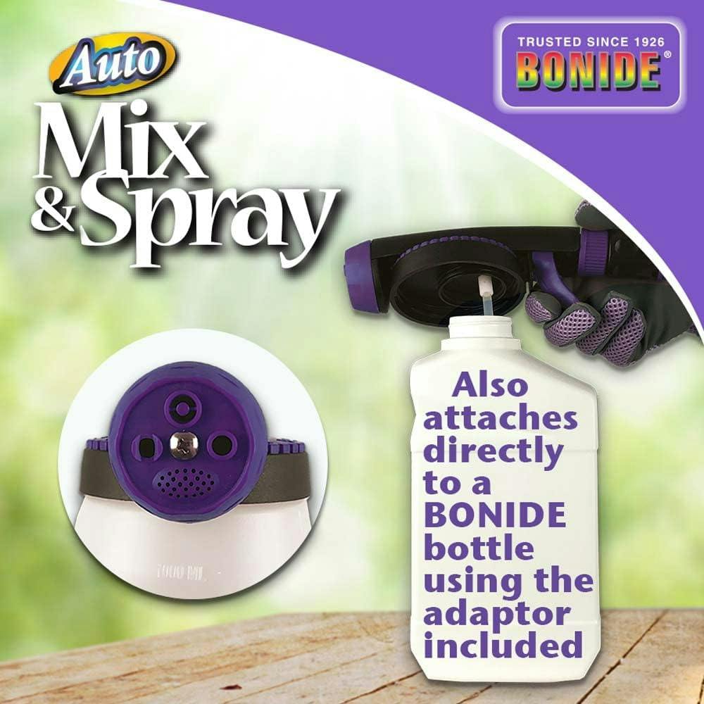 Ergonomic Auto Mix 0.25 Gal Hose End Sprayer with Adjustable Nozzle