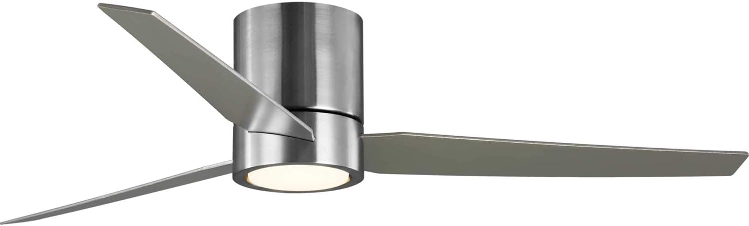 Braden 56" Brushed Nickel 3-Blade Ceiling Fan with LED Light