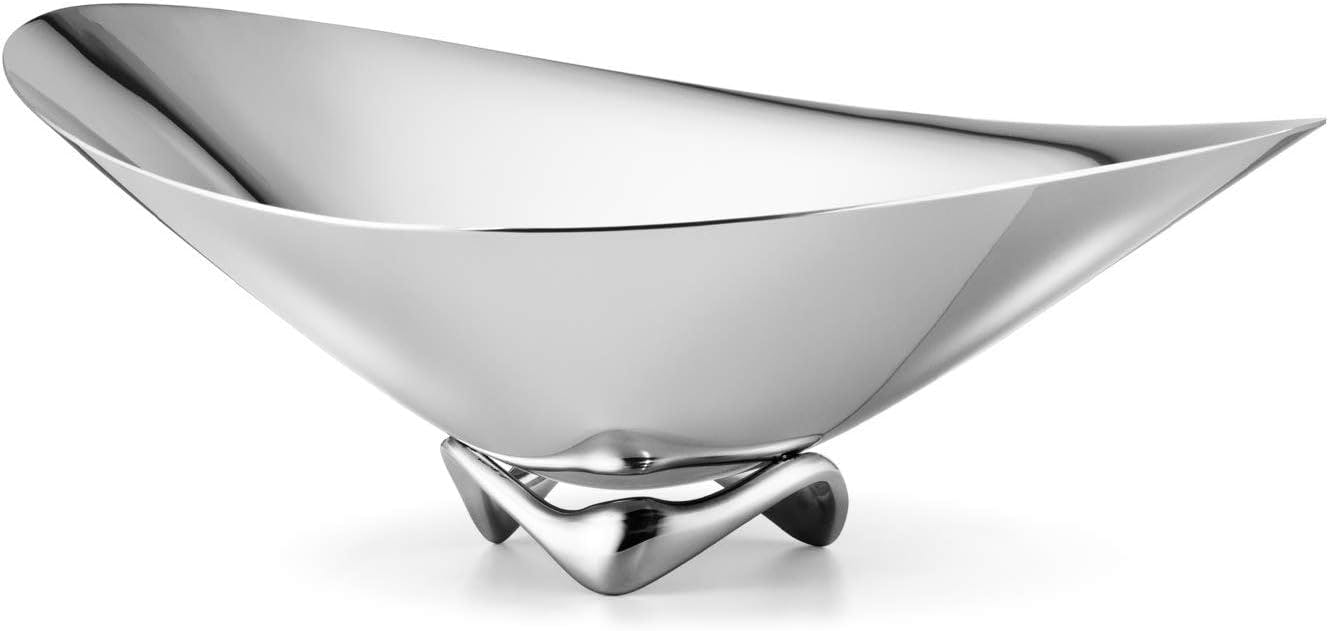 Scandinavian Modernist Mirror-Polished Stainless Steel Decorative Bowl