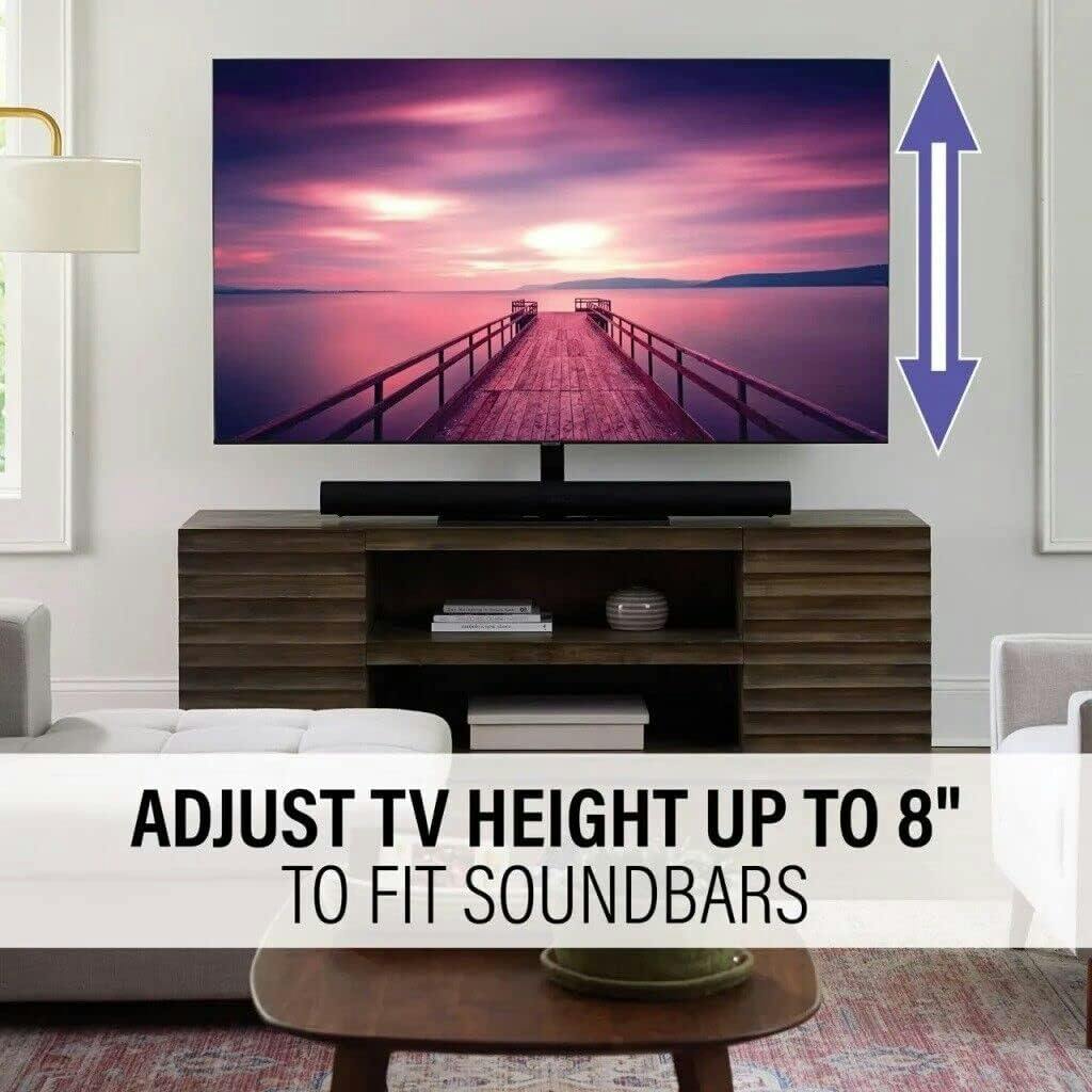 Elegant Black Swivel TV Stand 40"-86" with Integrated Cable Management