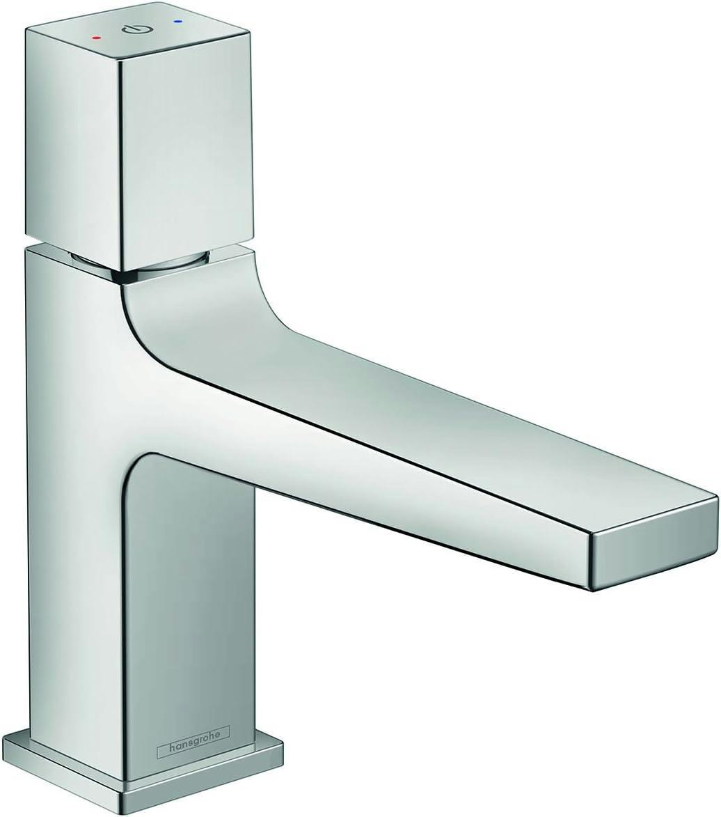 Metropol Polished Chrome Minimalist Double Handle Bathroom Faucet