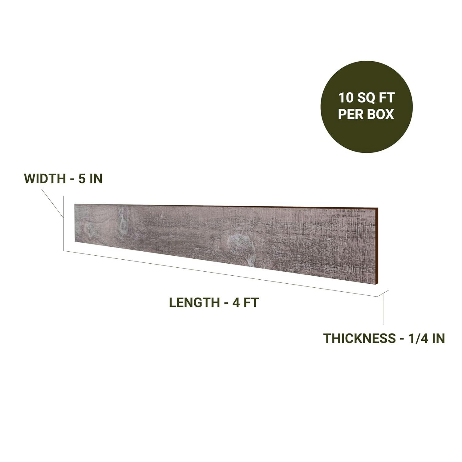Rustic Thermo-Treated 5x48 Barn Wood Wall Planks, Unfinished - 6 Pack