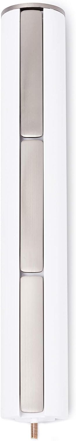 Sleek Flapper 9-Hook White Wooden Freestanding Coat Rack