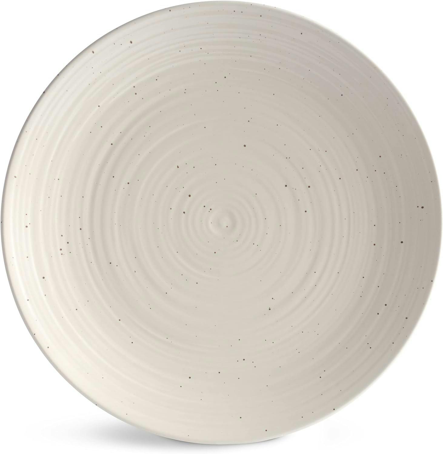 Siterra Rustic Charm 16-Piece White Porcelain Dinnerware Set