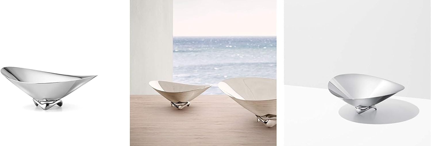 Scandinavian Modernist Mirror-Polished Stainless Steel Decorative Bowl
