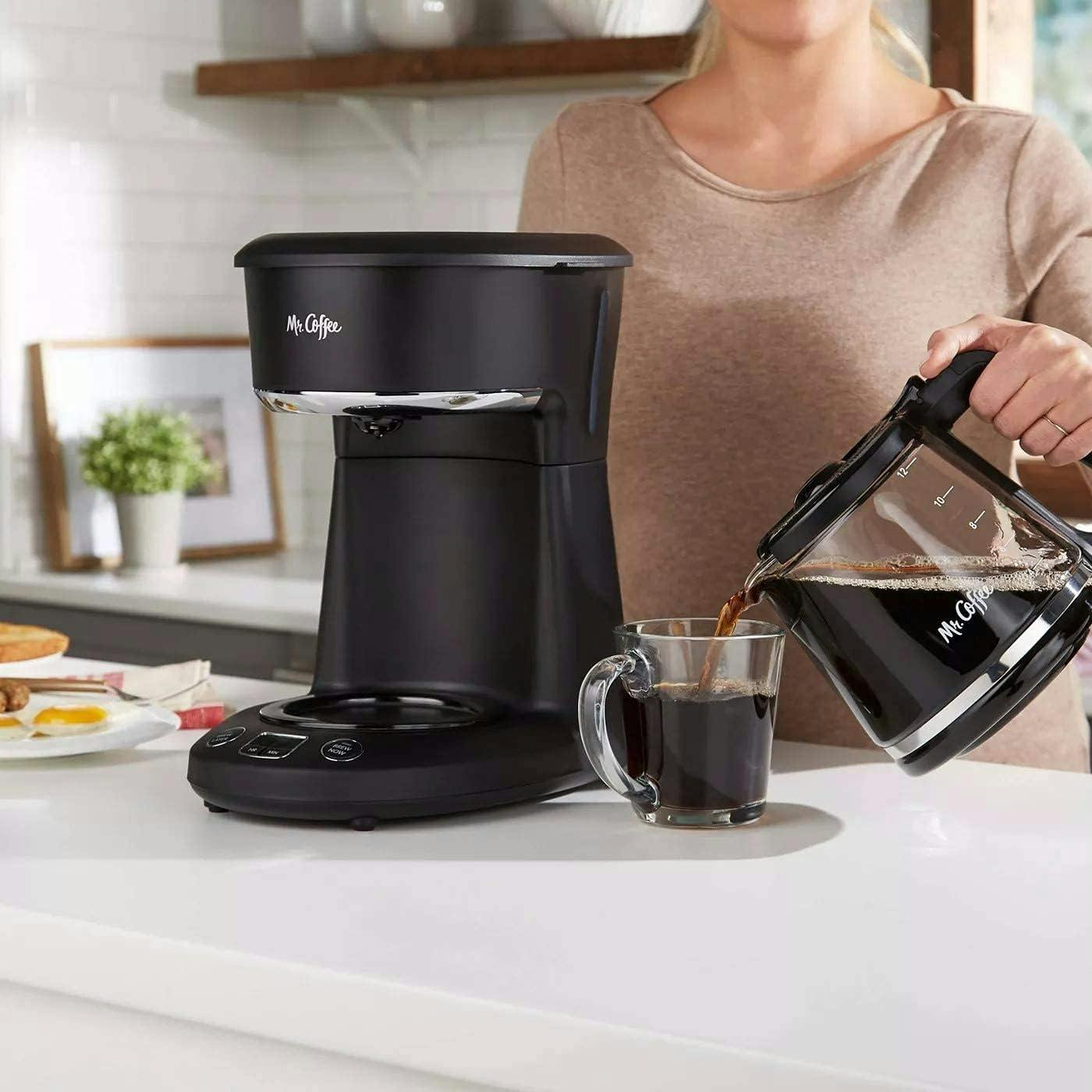 Elegant Black 12-Cup Programmable Coffee Maker with Thermal Carafe
