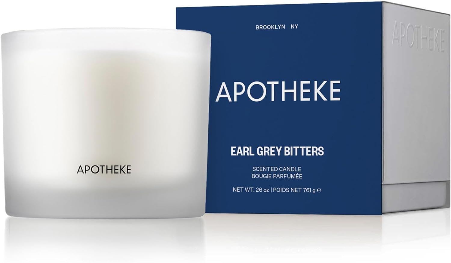 Earl Grey Bitters 3-Wick Scented Candle in Gray Beeswax & Soy Blend