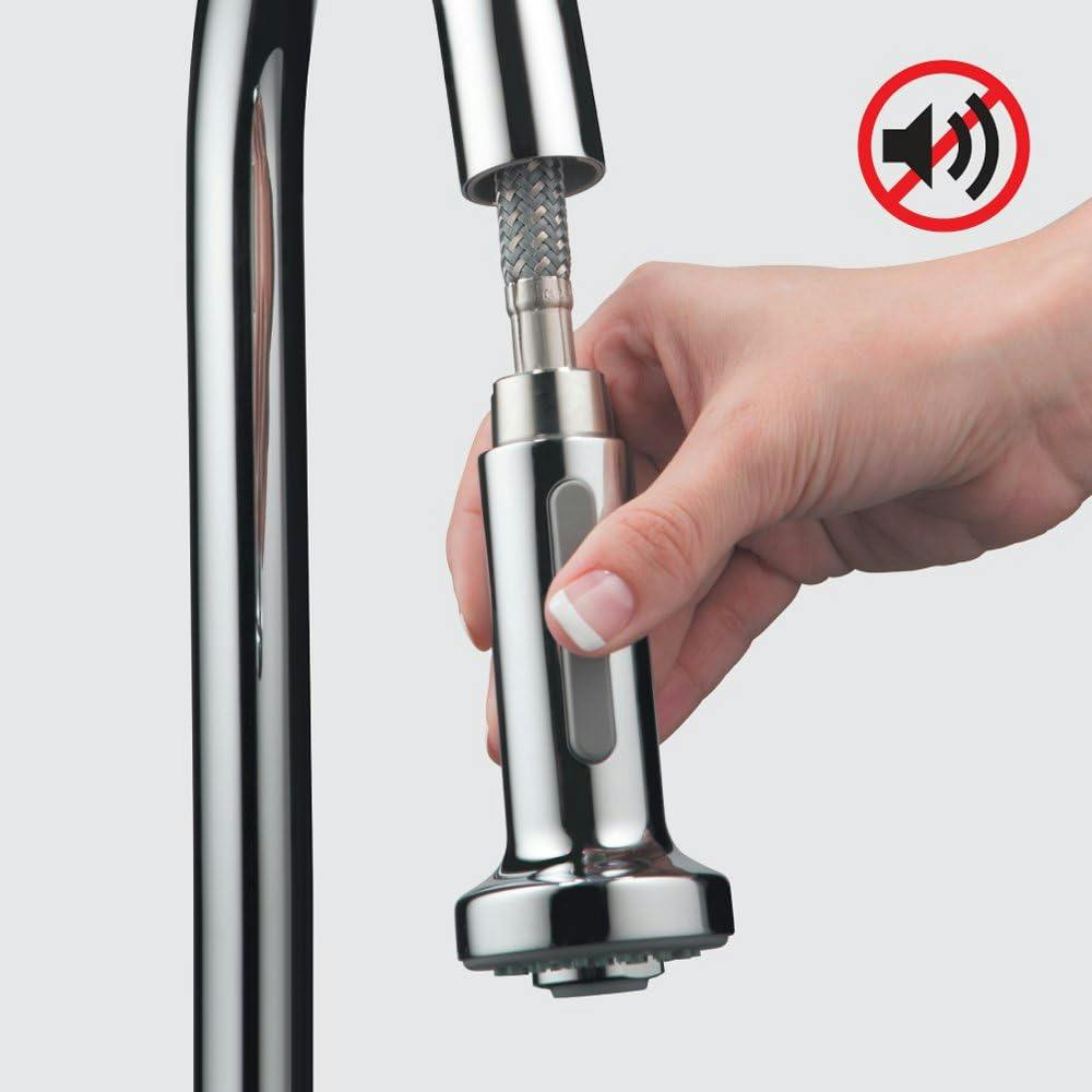 Modern Chrome Pull-Down Kitchen Faucet with 360° Swivel Spout
