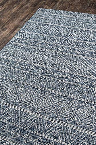 Handmade Gray Geometric Wool Rectangular Area Rug