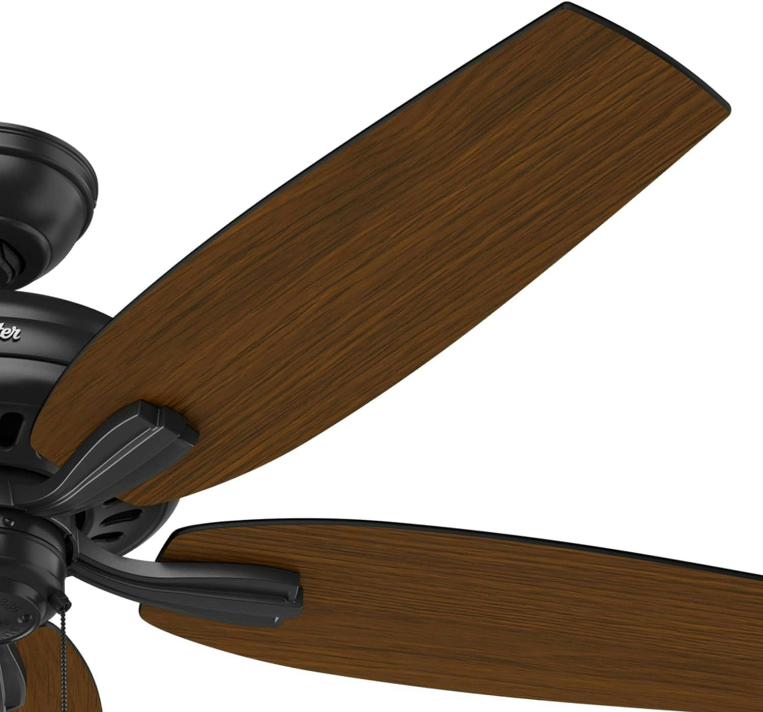 Newsome Matte Black 52" Indoor/Outdoor Ceiling Fan with Pull Chain