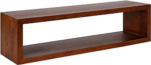 Robin 30"x8" Walnut Brown Solid Wood Floating Shelf