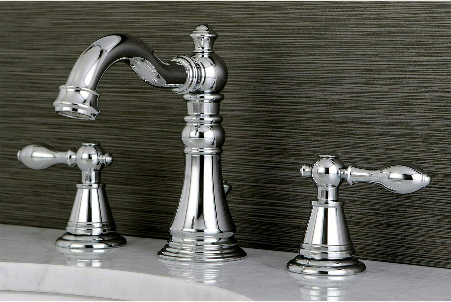 English Classic 6" Polished Chrome Widespread Bathroom Faucet