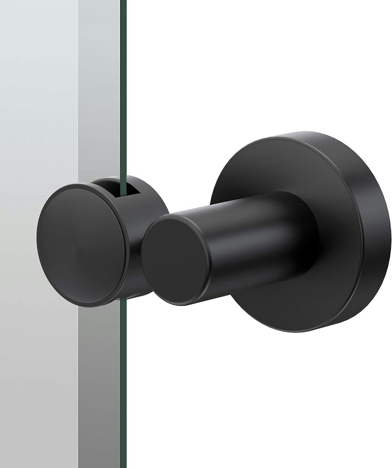 Sleek Frameless Matte Black Rectangular Bathroom Mirror, 24x24 inches