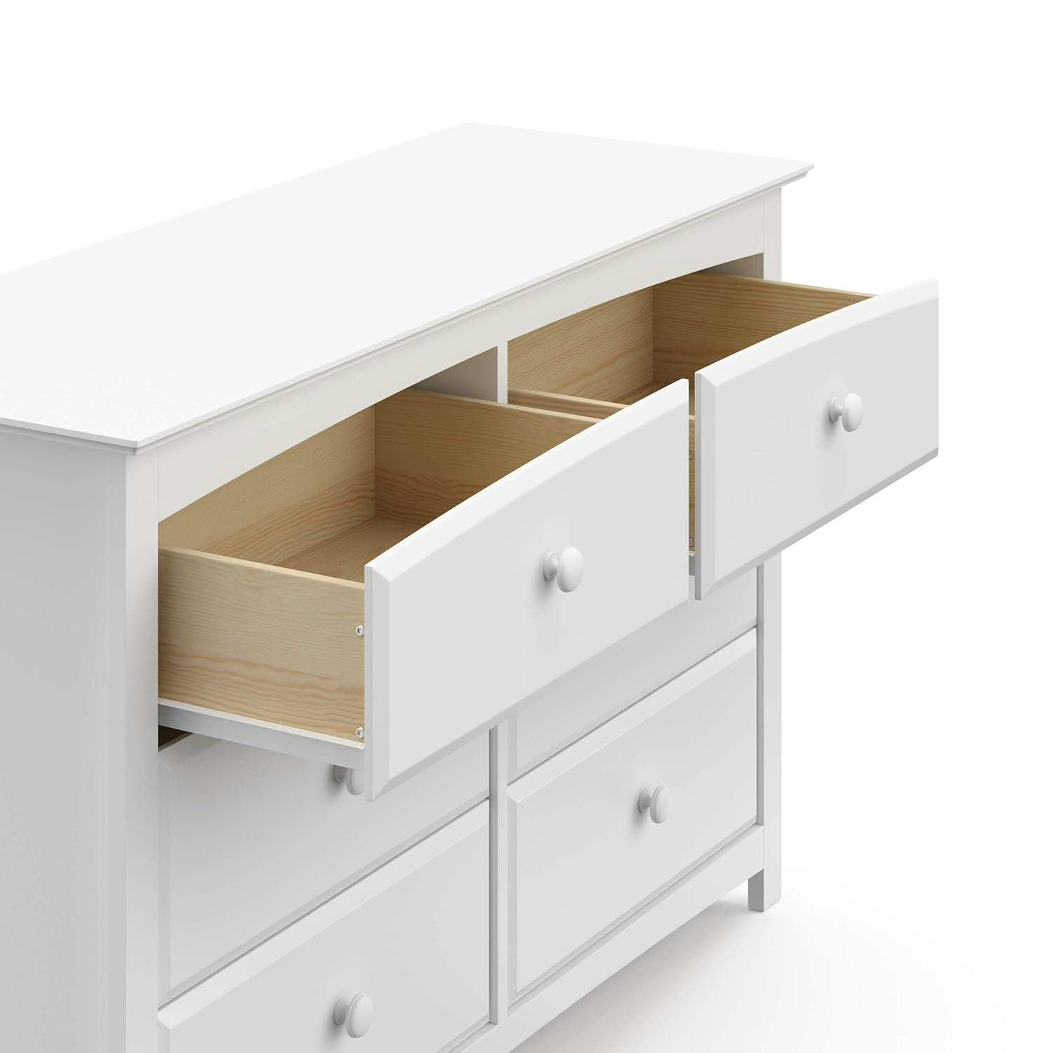 Kenton Classic White 6-Drawer Nursery Dresser with Safety Stops