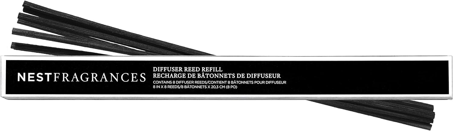 Elegant Black Rattan Reed Diffuser Stick Refill - 8 Pack