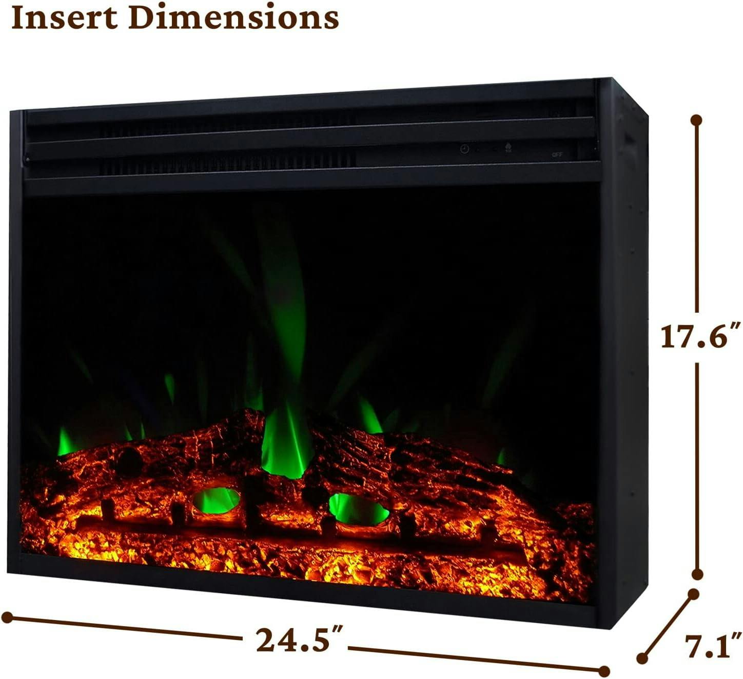 Sanoma 72'' Walnut Electric Fireplace with Multi-Color Flame and Mantel