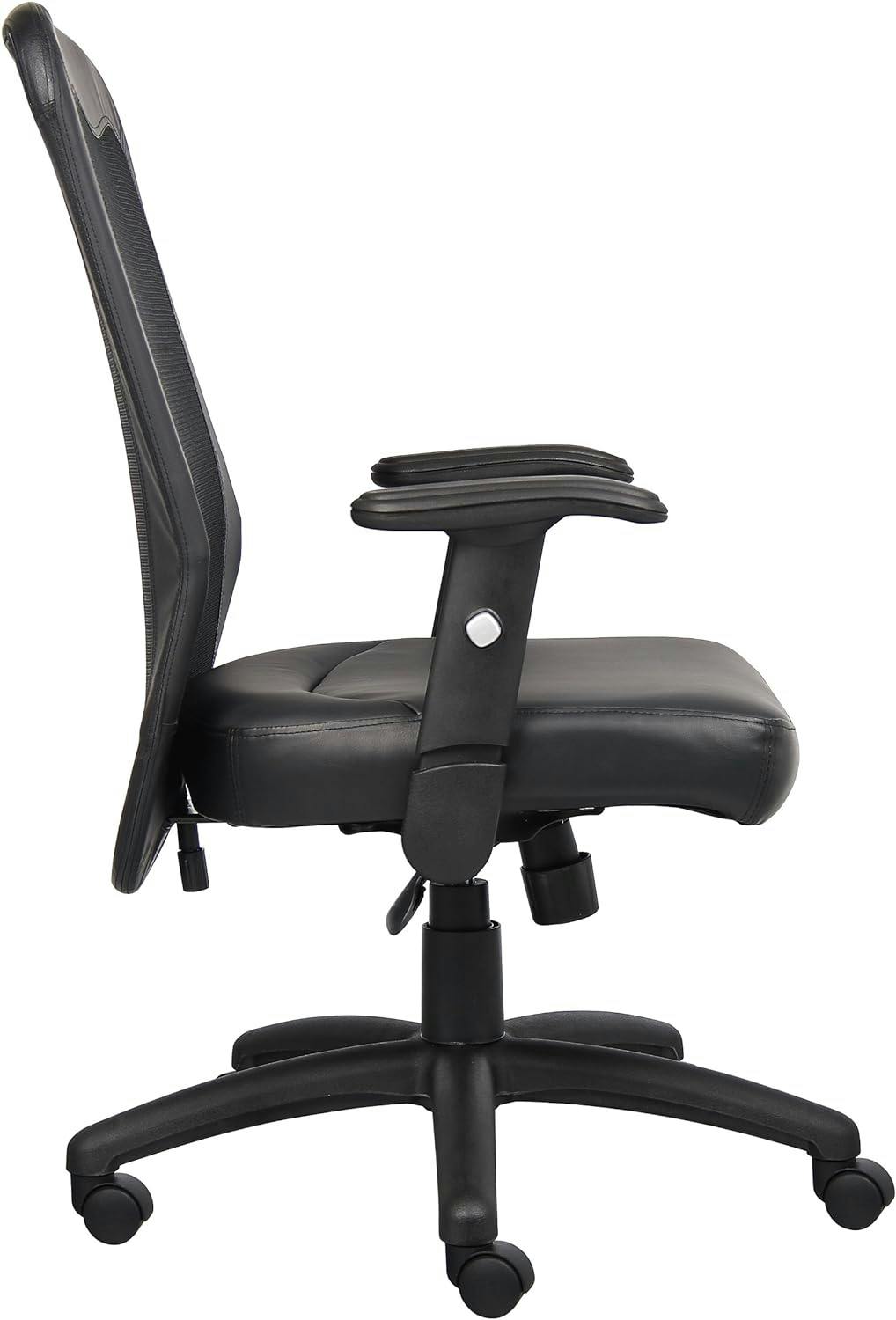ErgoExec High-Back Black LeatherPlus & Mesh Swivel Office Chair