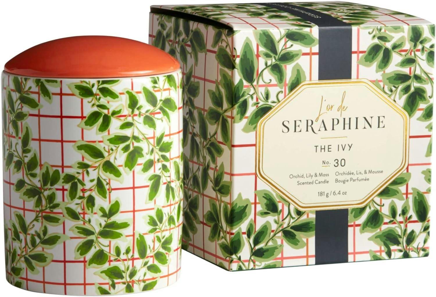The Ivy Cashmere Woods Scented Candle in Green Palm Wax