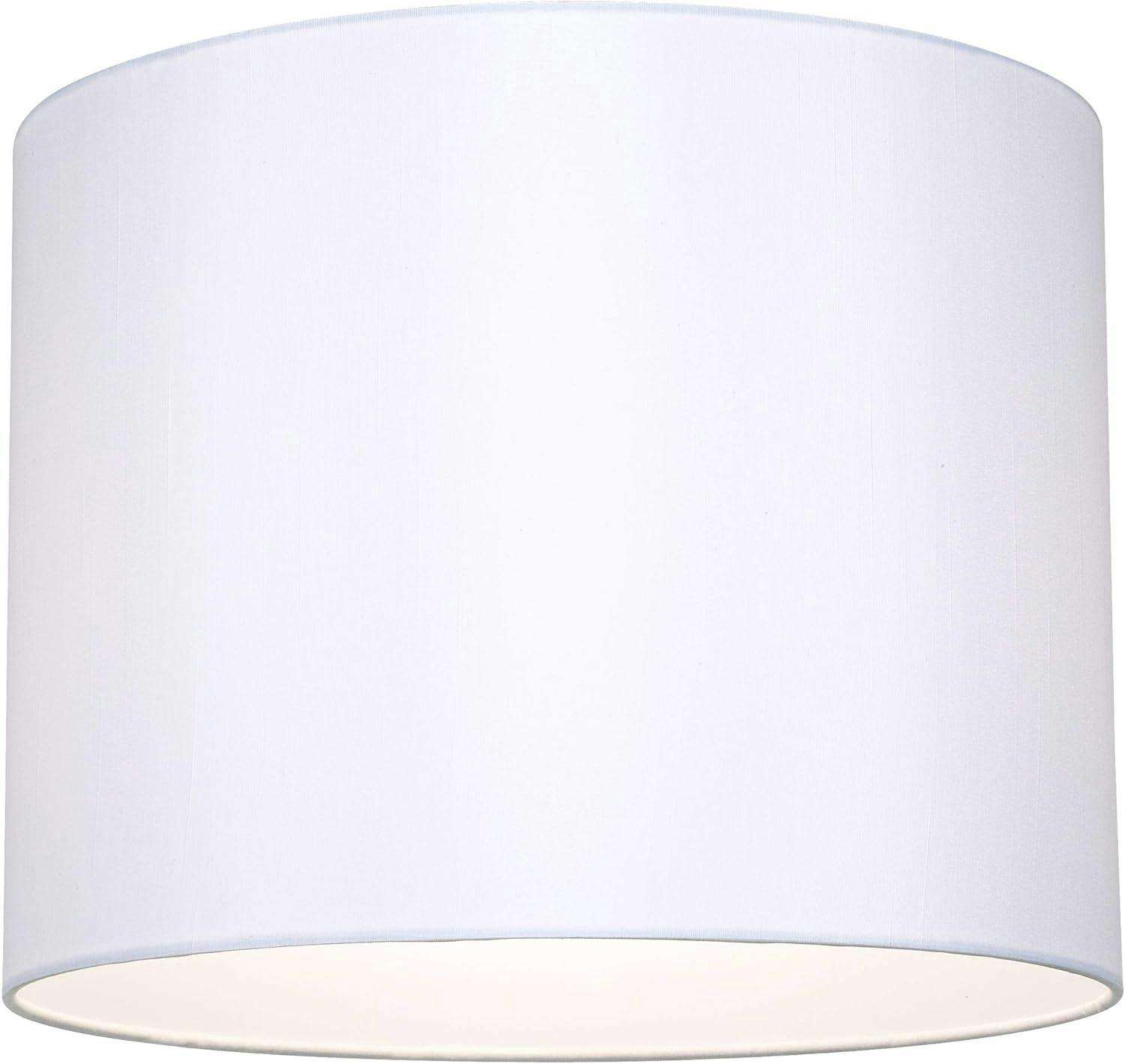 Elegant White Polyester Drum Lamp Shade 14"x14"x11"