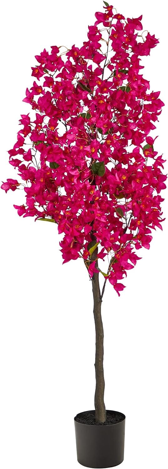 Vibrant Pink Bougainvillea 5ft Artificial Tree in Planter
