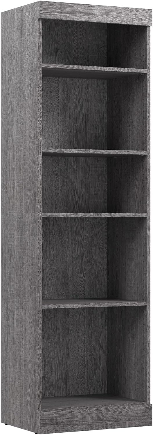 Bark Gray Oak Adjustable Closet Organizer System 25-inch