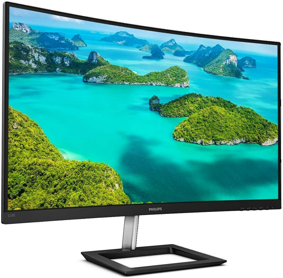 Curved 32" 4K UHD IPS Monitor with Built-In Speakers - Black