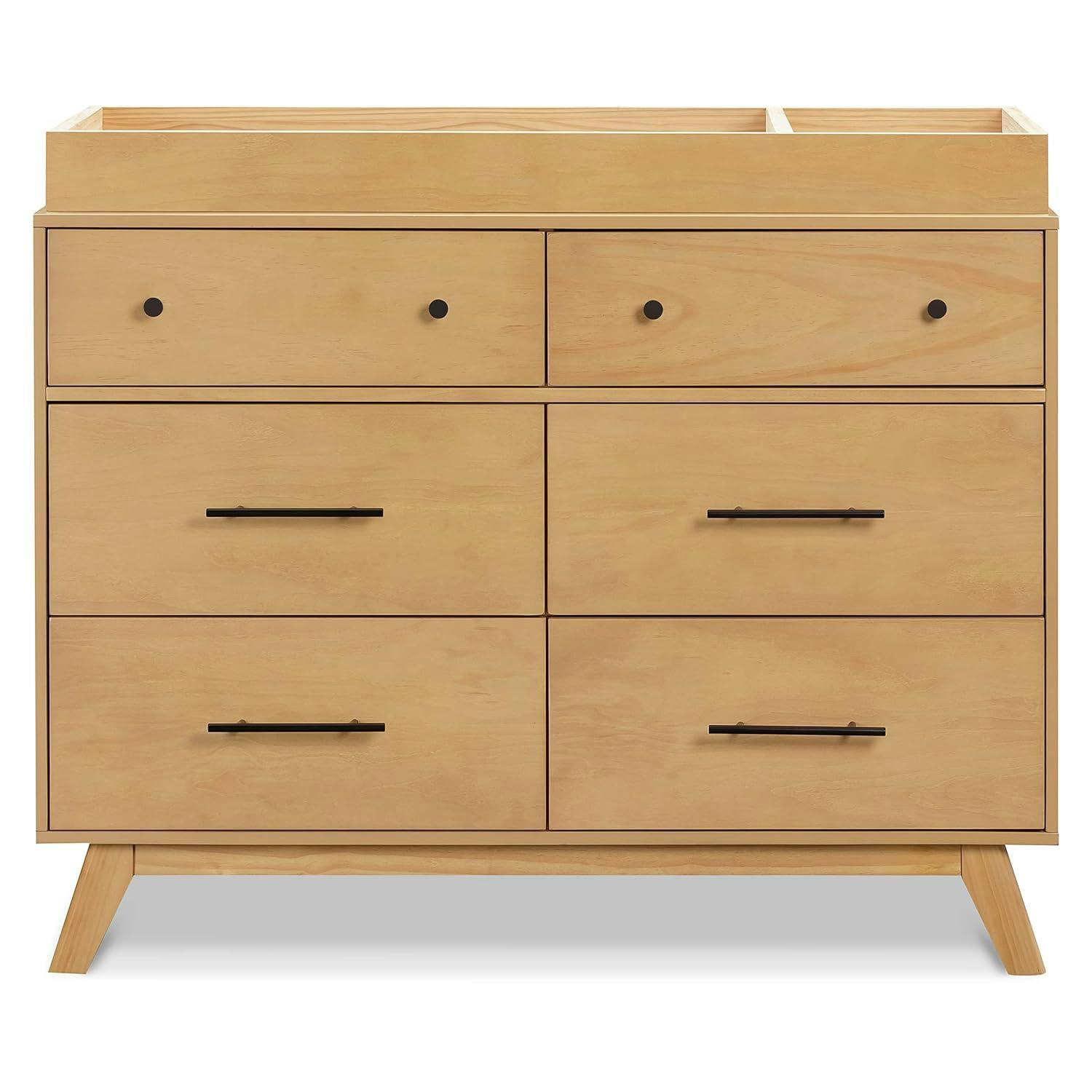 Otto Honey 6-Drawer Double Dresser with Metal Hardware