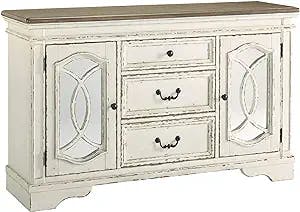 Hayley 59" Chipped White French Country Dining Server