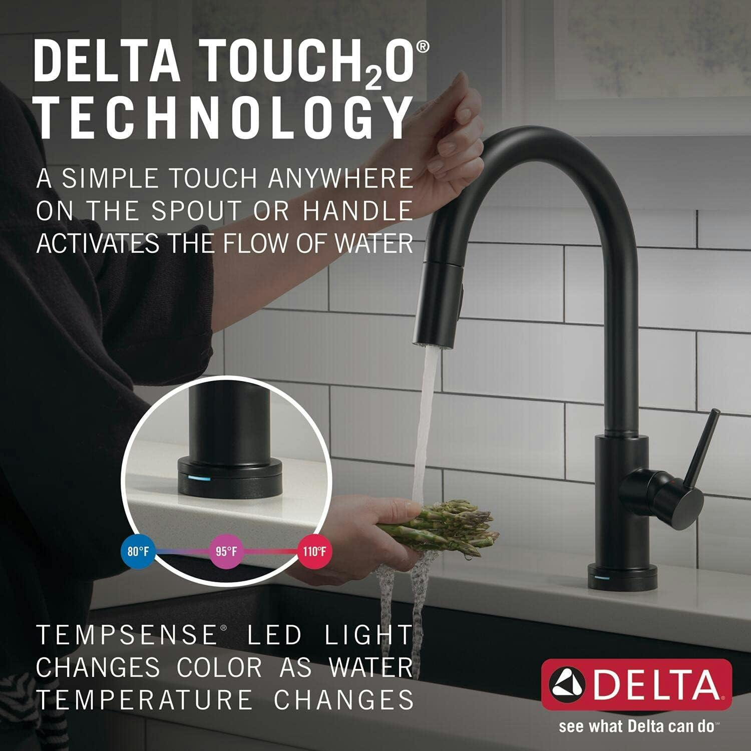 Sleek Stainless Steel Pull-Down Kitchen Faucet with Voice and Touch Control